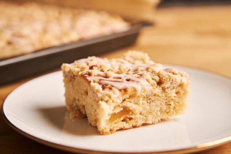 crumb cake with dry fruits on it
