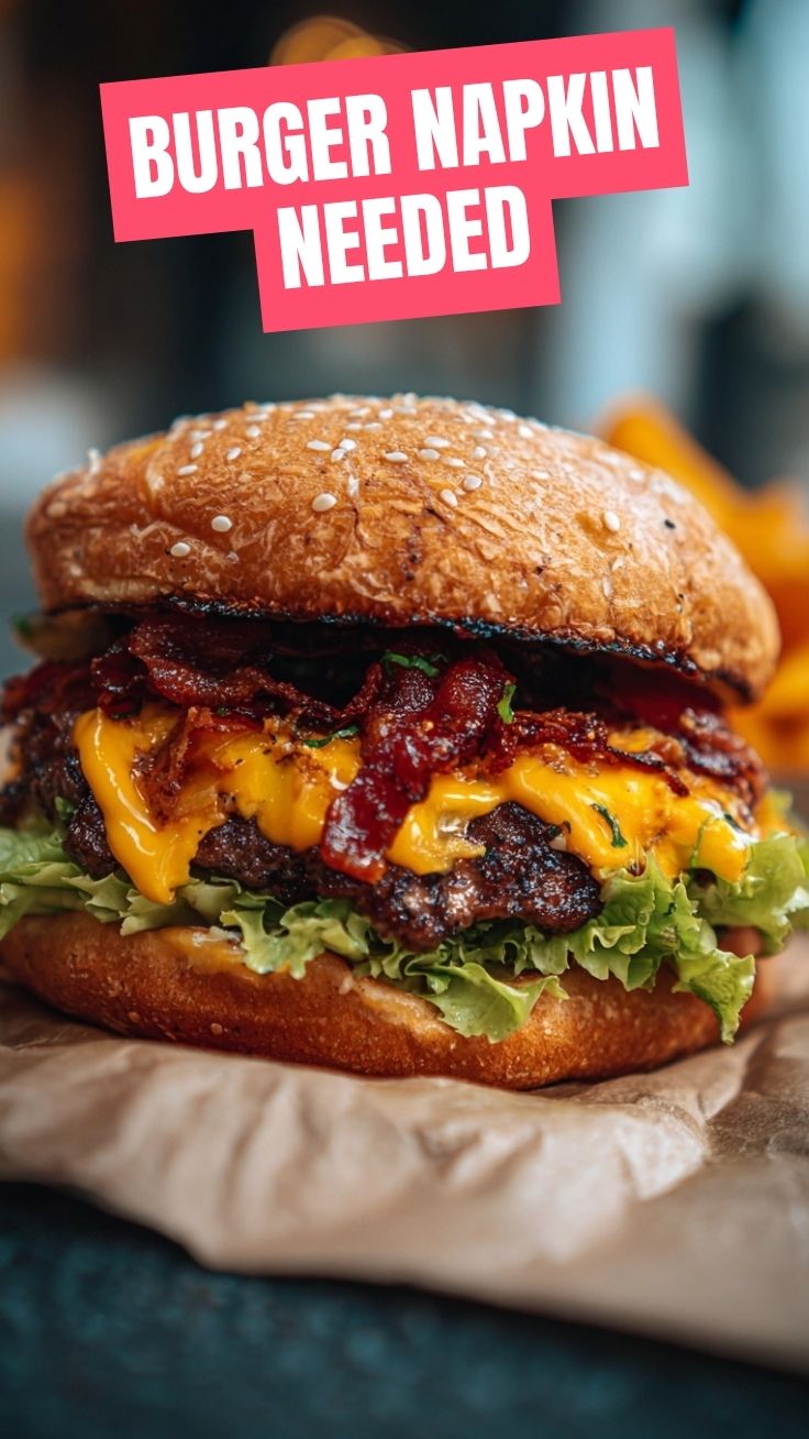 A freshly prepared cheeseburger with a thick patty and melted cheese