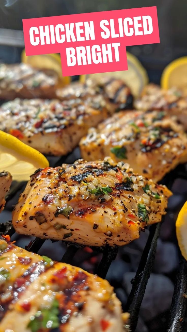 Grilled chicken marinated with fresh lemon and herbs