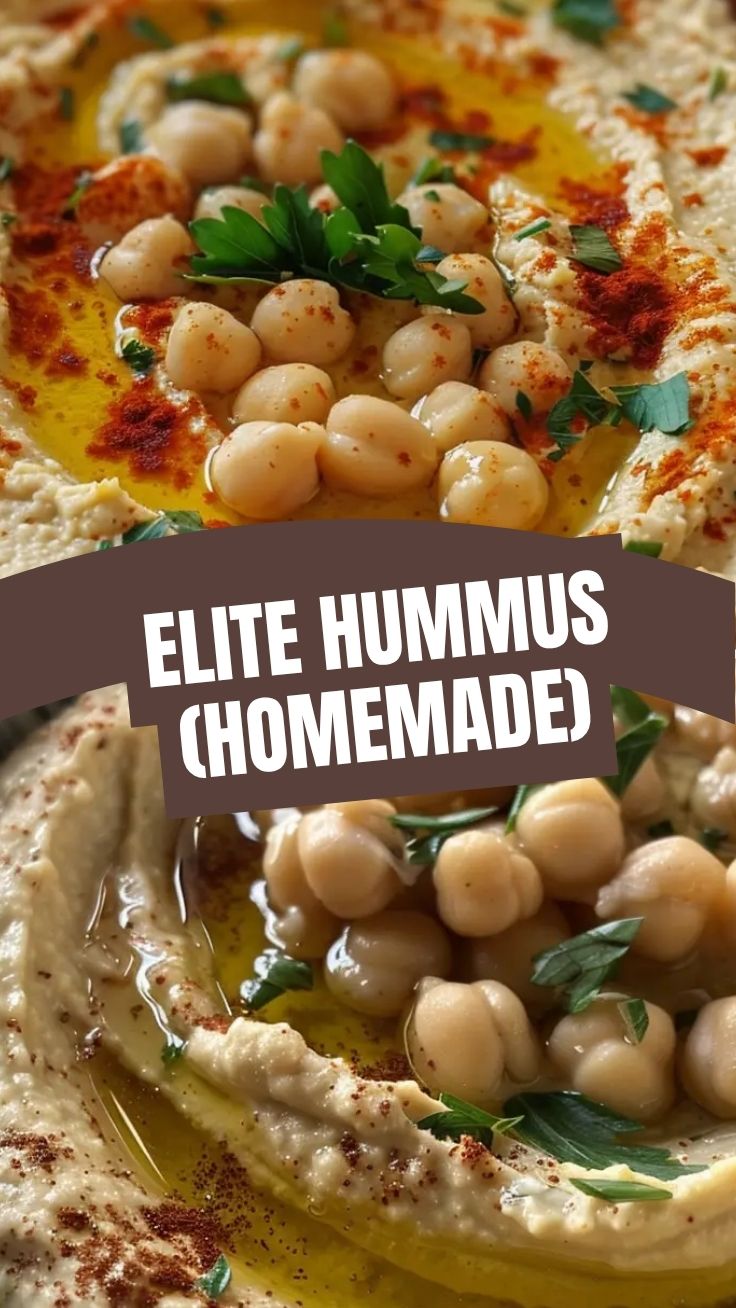 Creamy homemade hummus in a bowl with olive oil drizzle