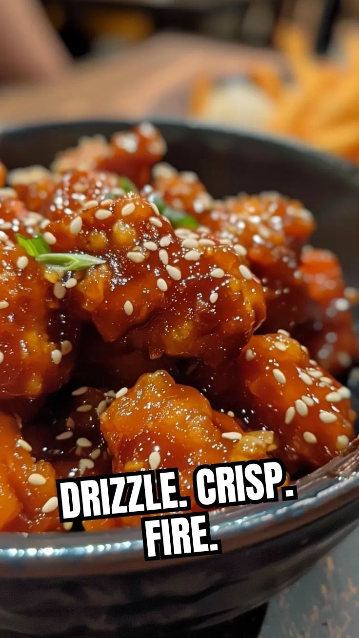 Hot Honey Chicken served on a rustic plate
