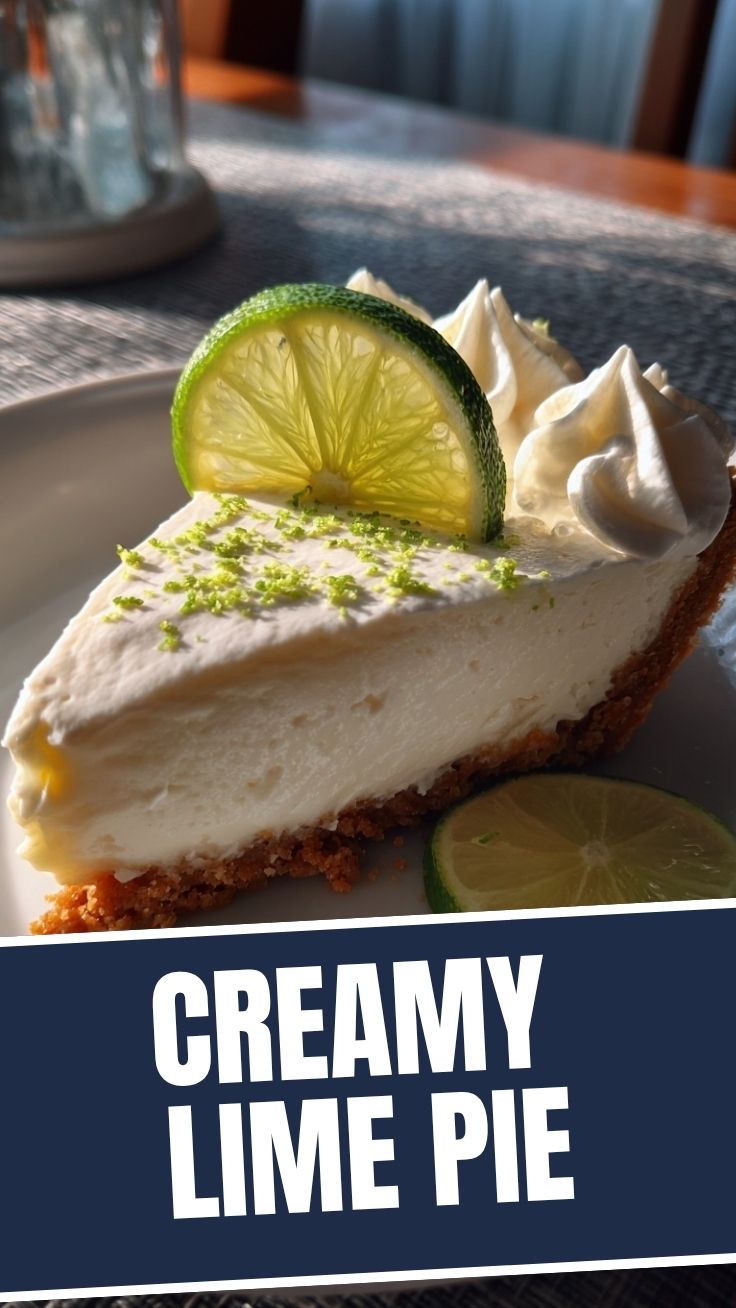 A vibrant green Key Lime Pie, freshly baked and ready to serve.