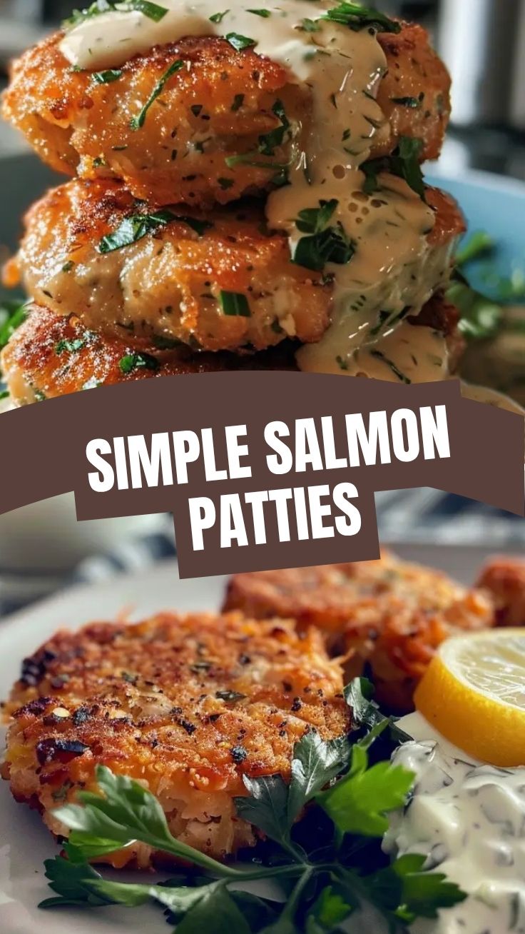 Freshly cooked salmon patties, golden brown and flaky.