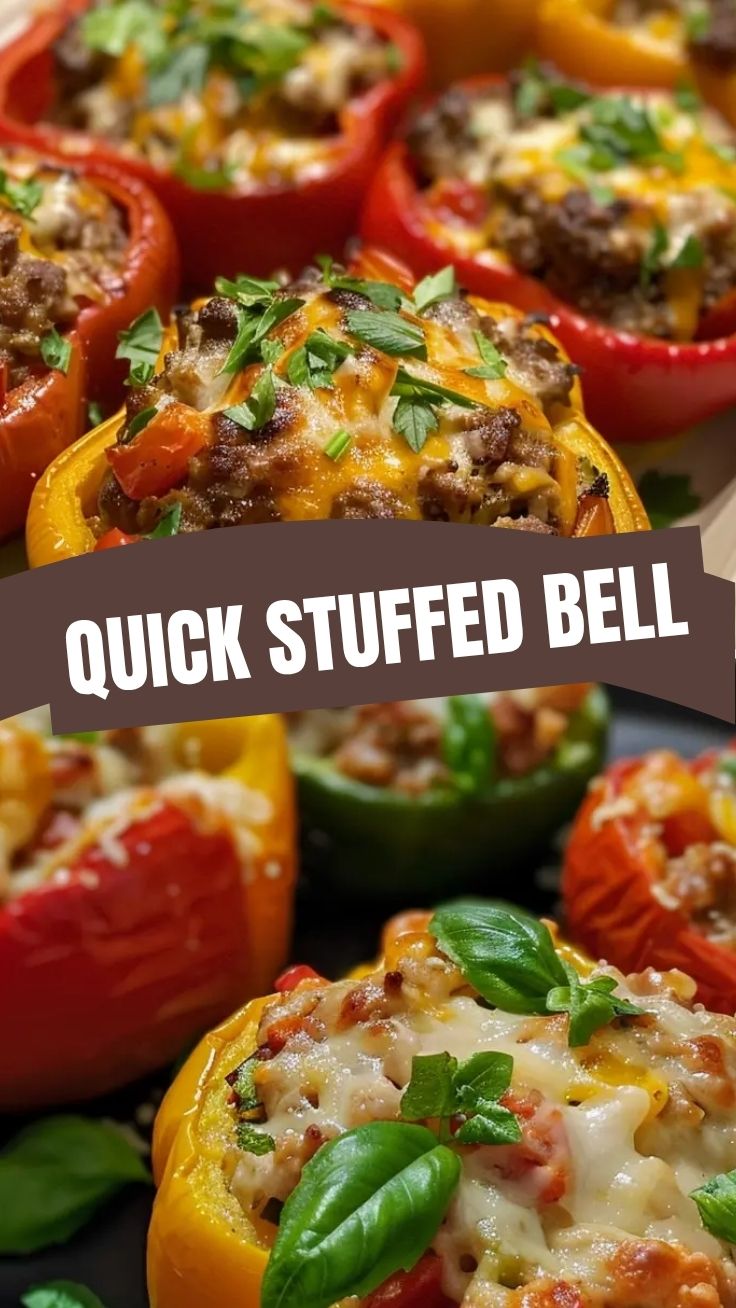 Delicious stuffed bell peppers, perfectly cooked and presented.
