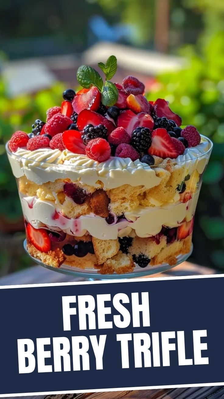 Summer berry trifle delight