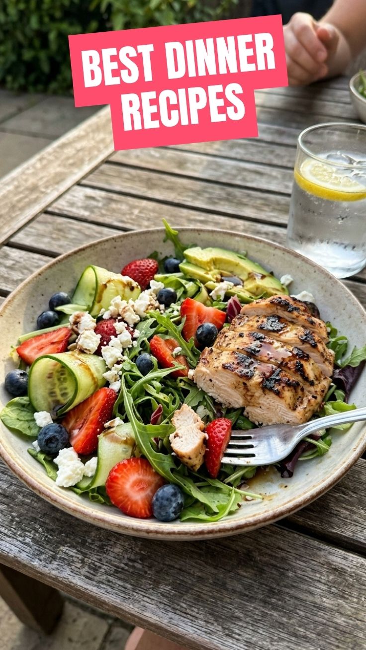 A vibrant 400 calorie summer dinner featuring fresh grilled fish and seasonal vegetables.