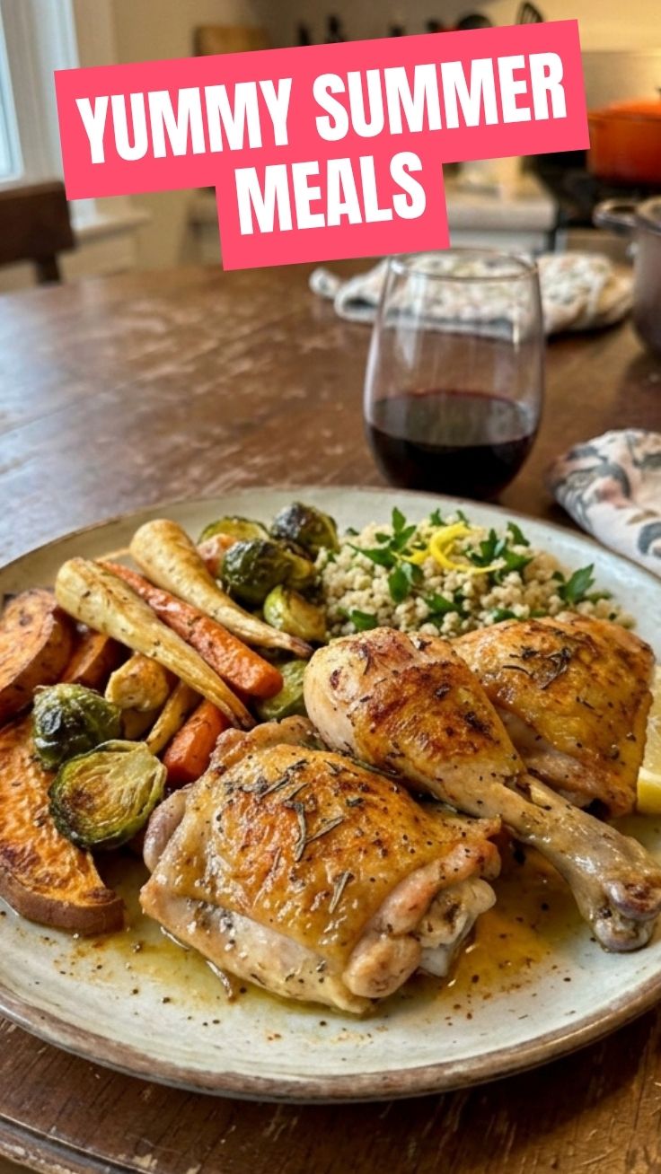 A refreshing high protein low calorie summer meal, artfully arranged.