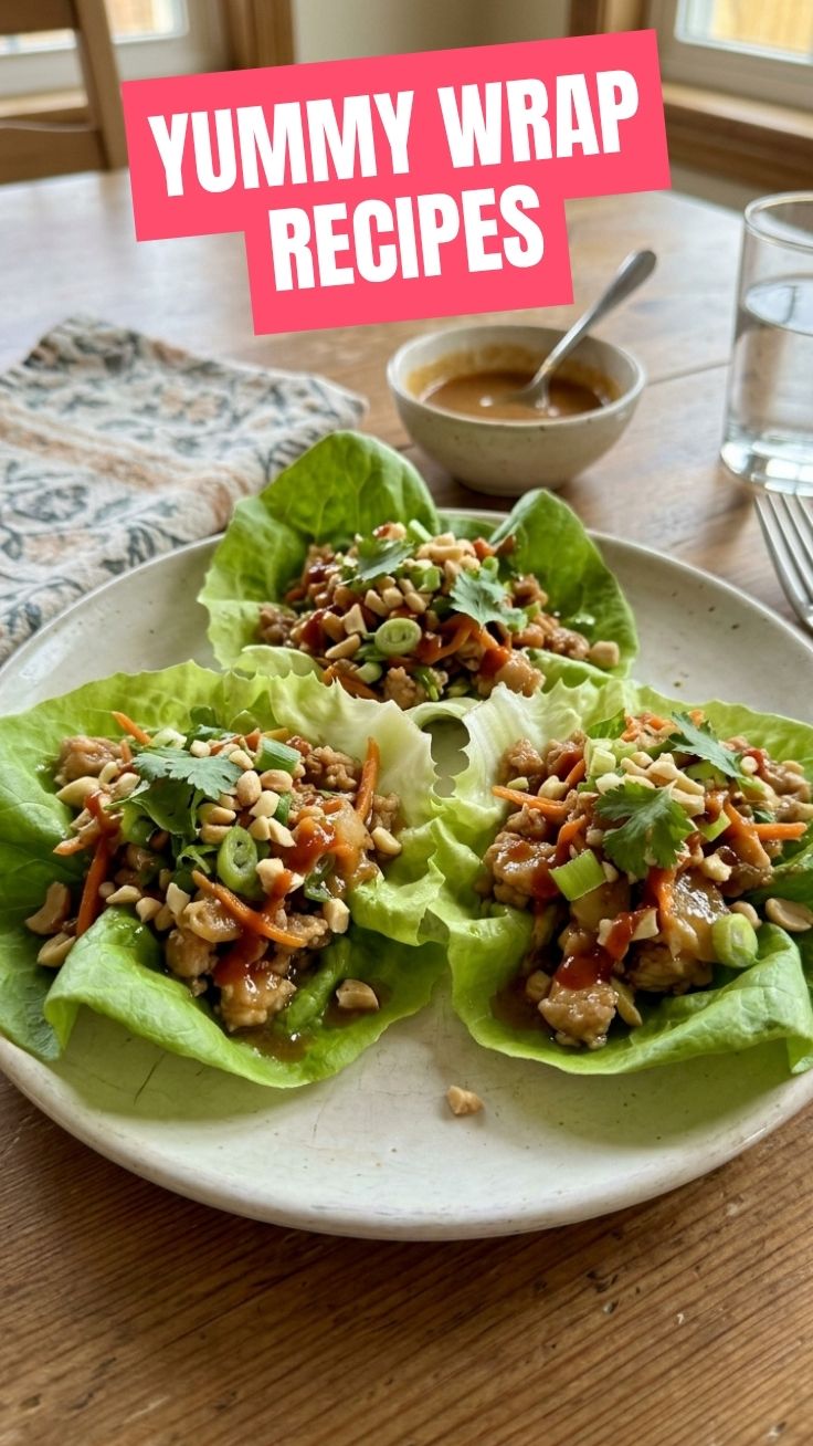 A vibrant low calorie lettuce wrap recipe with fresh ingredients prepared for a healthy meal.