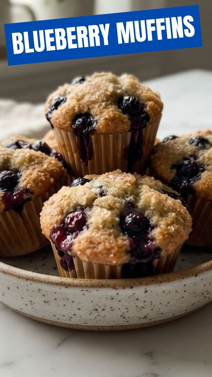 Blueberry muffins cooling on a wire rack