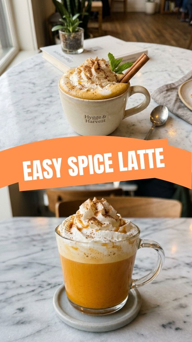 Steaming Pumpkin Spice Latte with whipped cream and cinnamon garnish
